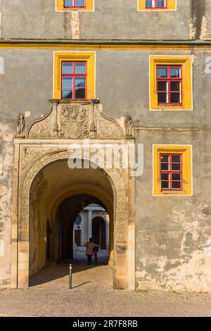 Entrée au château historique de Weimar, Allemagne Banque D'Images