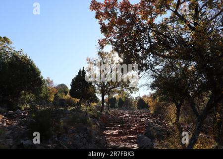 Colline de l'apparition de la Sainte Vierge Marie, Međugorje. Banque D'Images