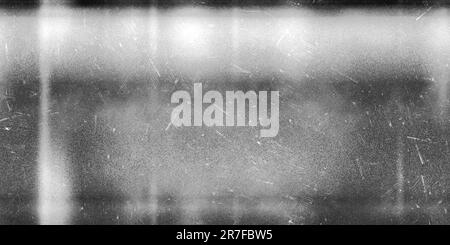 Vintage vieilli vieux photo fuites de lumière, le grain de film, la poussière et les rayures superposition de texture avec la bordure de vignette. Sale grunge analogique 8k grand écran rétro Banque D'Images