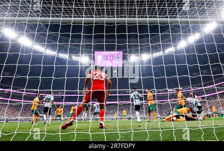 Pékin, Chine. 15th juin 2023. Les joueurs des deux parties se disputent un match international de football sur invitation entre l'Argentine et l'Australie à Pékin, capitale de la Chine, 15 juin 2023. Crédit: Wang Lili/Xinhua/Alay Live News Banque D'Images