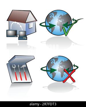 Icônes d’ordinateur Illustration de Vecteur