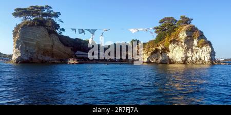 Une belle vue sur l'île de Cameo, située dans la mer Ionienne de Zakynthos, Grèce Banque D'Images