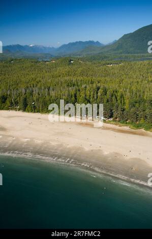 Antenne de MacKenzie Beach, île de Vancouver, C.-B. Banque D'Images