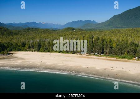 Antenne de MacKenzie Beach, île de Vancouver, C.-B. Banque D'Images