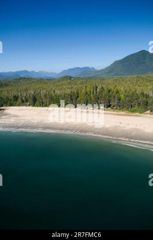 Antenne de MacKenzie Beach, île de Vancouver, C.-B. Banque D'Images