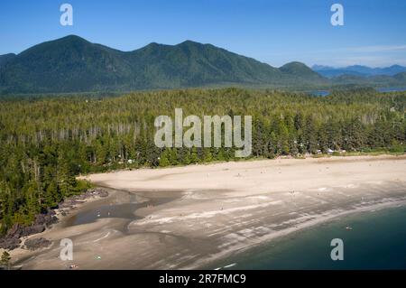 Antenne de MacKenzie Beach, île de Vancouver, C.-B. Banque D'Images