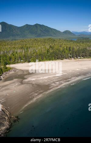 Antenne de MacKenzie Beach, île de Vancouver, C.-B. Banque D'Images