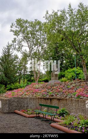 Le jardin botanique d'Akureyri (Lystigardurinn) le jardin botanique le plus au nord du monde fondé en 1912. Akureyri, Islande. 20th de juillet 2012 Banque D'Images