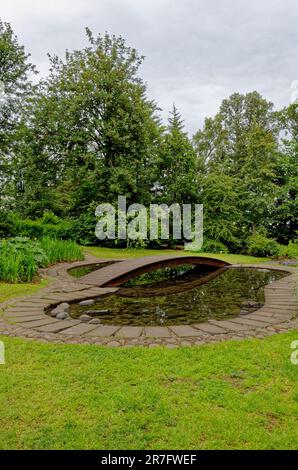 Le jardin botanique d'Akureyri (Lystigardurinn) le jardin botanique le plus au nord du monde fondé en 1912. Akureyri, Islande. 20th de juillet 2012 Banque D'Images