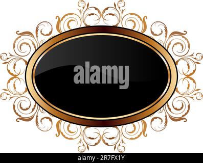 Illustration d'or vintage floral frame - vector Illustration de Vecteur