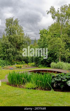 Le jardin botanique d'Akureyri (Lystigardurinn) le jardin botanique le plus au nord du monde fondé en 1912. Akureyri, Islande. 20th de juillet 2012 Banque D'Images