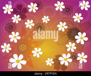 Fleurs de printemps coloré vector illustration Illustration de Vecteur