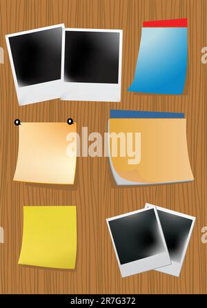 cadre photo et notes vides Illustration de Vecteur