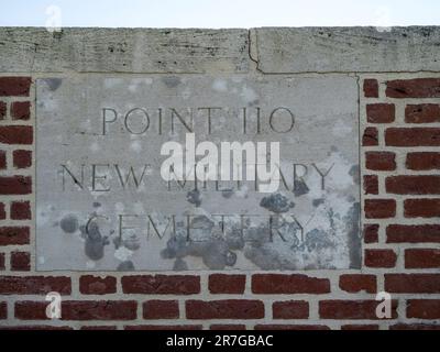 L'image est du British point 110 nouveau cimetière militaire qui était situé dans une zone dite sûre étant hors de la vue de l'ennemi Banque D'Images