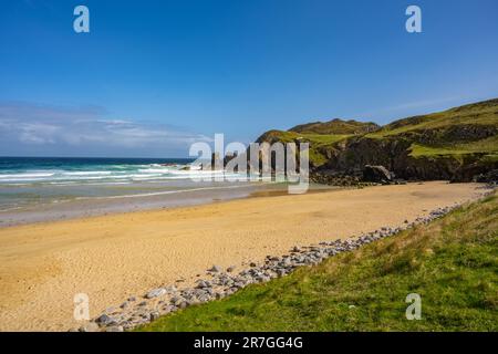 La plage à Dalmore, Dhail Mor, à Lewis, îles occidentales d'Écosse, Banque D'Images