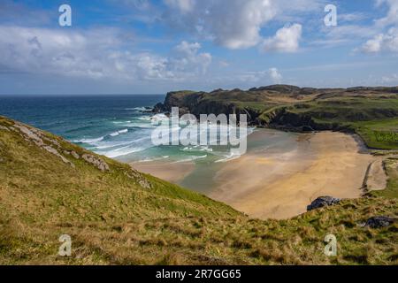 La plage à Dalmore, Dhail Mor, à Lewis, îles occidentales d'Écosse, Banque D'Images