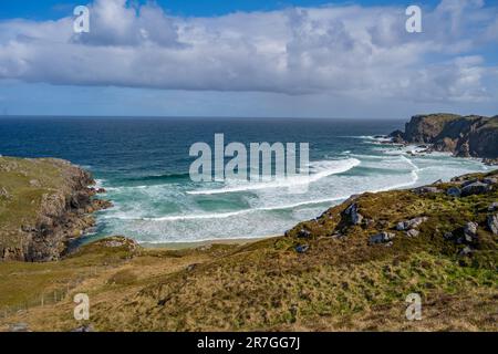 La plage à Dalmore, Dhail Mor, à Lewis, îles occidentales d'Écosse, Banque D'Images