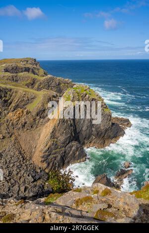 Baie sur la côte entre Dalmore, Dhail Mor, et Gaernin à Lewis, îles occidentales d'Écosse, Banque D'Images