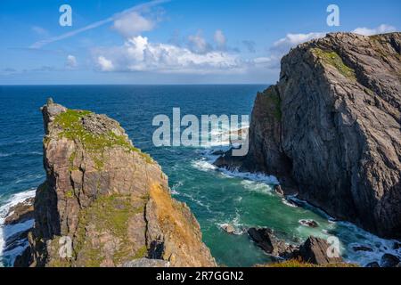 Baie sur la côte entre Dalmore, Dhail Mor, et Gaernin à Lewis, îles occidentales d'Écosse, Banque D'Images