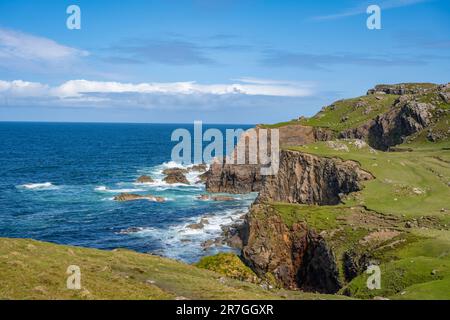 Baie sur la côte entre Dalmore, Dhail Mor, et Gaernin à Lewis, îles occidentales d'Écosse, Banque D'Images