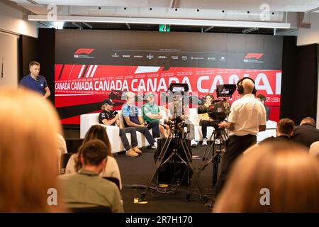 Montréal, Québec, Canada. 15th juin 2023. Conférence de presse des chauffeurs.au cours du jour 1 de LA FORMULE 1 GRAND PRIX PIRELLI DU CANADA 2023 - du 15th au 18th juin 2023 à Montréal, Québec, Canada (Credit image: © Alessio de Marco/ZUMA Press Wire) USAGE ÉDITORIAL SEULEMENT! Non destiné À un usage commercial ! Banque D'Images