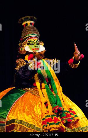 Danse Kathakali. Festival Bhava Bhabanam. Septembre 2009. Chenna Banque D'Images