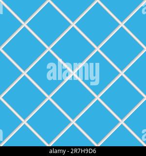 carreaux de céramique bleus sans couture, texture diagonale abstraite; illustration d'art vectoriel Illustration de Vecteur