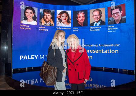 New York, États-Unis. 15th juin 2023. NEW YORK, NEW YORK - 15 juin: Des invités assistent à une discussion sur la lutte contre l'antisémitisme au Centre Paley pour les médias à 15 juin 2023, à New York, sur le rôle des médias dans la lutte contre l'antisémitisme à la télévision. Crédit : Ron Adar/Alay Live News Banque D'Images