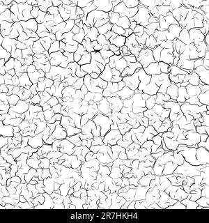 Texture vectorielle monochrome sans couture - fissures sur fond blanc eps8 Illustration de Vecteur