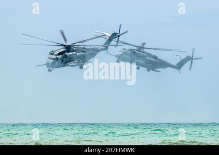 L'incroyable hélicoptère Sea Stallion. Banque D'Images