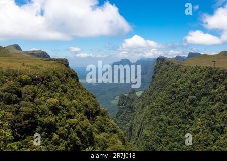Le paysage de l'Esteniado Canyon à Urubici, Santa Catarina, Brésil Banque D'Images