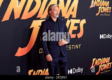 Mads Mikkelsen BEI der Premiere des Kinofilm 'Indiana Jones et le cadran de Destiny / Indiana Jones und das Rad des Schicksals' im Dolby Theatre. Los Angeles, 14.06.2023 Banque D'Images