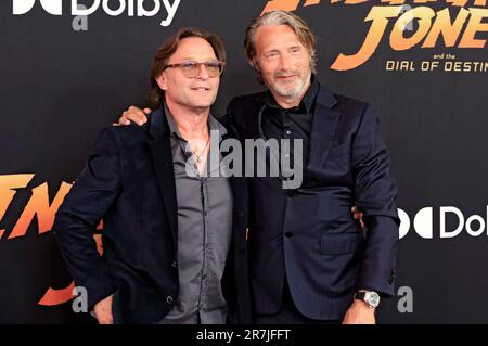 Thomas Kretschmann und Mads Mikkelsen BEI der Premiere des Kinofilm 'Indiana Jones and the Dial of Destiny / Indiana Jones und das Rad des Schicksals' im Dolby Theatre. Los Angeles, 14.06.2023 Banque D'Images