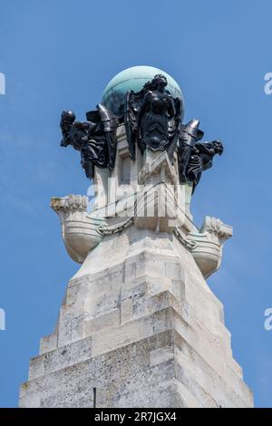 Détails au Portsmouth Naval Memorial - Southsea Naval Memorial - Southsea Common, Southsea, Portsmouth, Hampshire, Angleterre, ROYAUME-UNI Banque D'Images