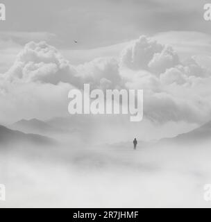 La photographie minimaliste est une esthétique d’omission et de solitude qui exprime l’énigme de notre monde. Banque D'Images