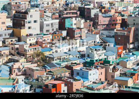 Gamcheon Culture Village bâtiments colorés Banque D'Images