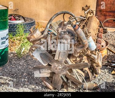 Moteurs de camion Junkyard - look HDR Banque D'Images