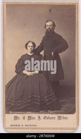M. et Mme J. Osborn Milne c. 1865 Banque D'Images