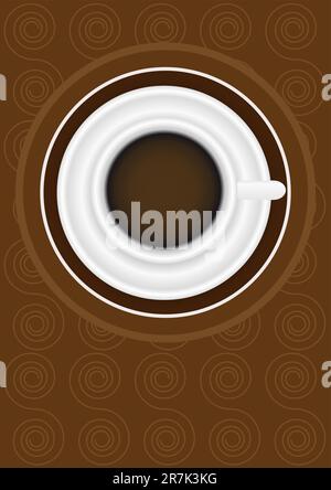 Conception de carte de menu - Menu Se connecter sur tasse à café et modèle dans des tons de brun Illustration de Vecteur