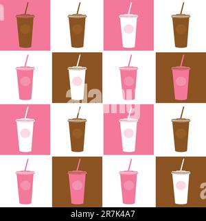 Fond abstrait stylisé de la tasse à café. Vecteur Illustration de Vecteur