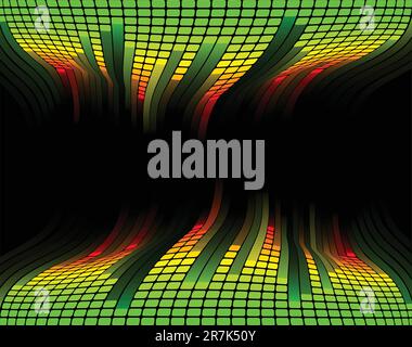 Résumé égalisateur de musique son fond avec espace de copie au centre Illustration de Vecteur