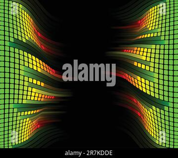 Résumé égalisateur de musique son fond avec espace de copie au centre Illustration de Vecteur