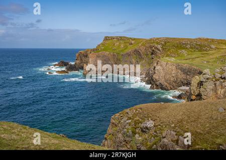 Baie sur la côte entre Dalmore, Dhail Mor, et Gaernin à Lewis, îles occidentales d'Écosse, Banque D'Images