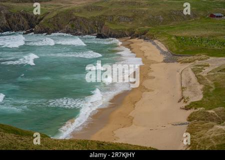 La plage à Dalmore, Dhail Mor, à Lewis, îles occidentales d'Écosse, Banque D'Images