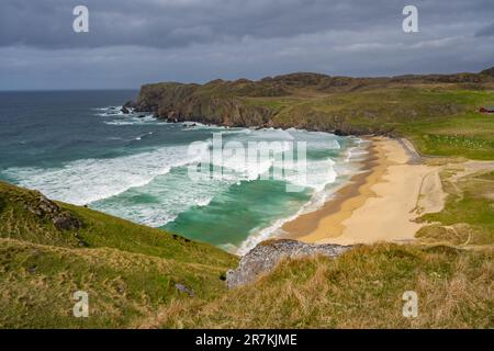 La plage à Dalmore, Dhail Mor, à Lewis, îles occidentales d'Écosse, Banque D'Images