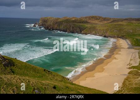 La plage à Dalmore, Dhail Mor, à Lewis, îles occidentales d'Écosse, Banque D'Images