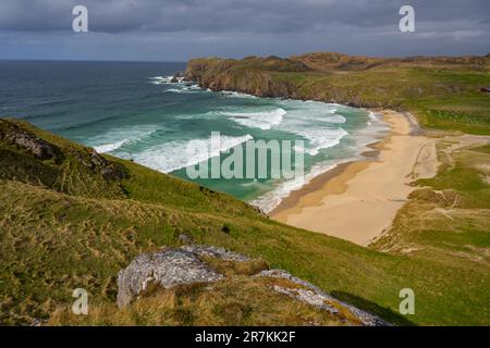 La plage à Dalmore, Dhail Mor, à Lewis, îles occidentales d'Écosse, Banque D'Images