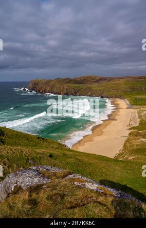 La plage à Dalmore, Dhail Mor, à Lewis, îles occidentales d'Écosse, Banque D'Images