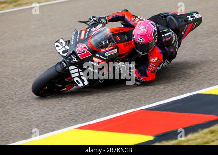 Sachsenring, Hohenstein-Ernstthal, Saxe, Allemagne. 16th juin 2023. 2023 Allemand MotoGP, Free Practice Day; Numéro 41 Aprilia Racing rider Aleix Espargaro pendant la pratique 1 Credit: Action plus Sports/Alay Live News Banque D'Images