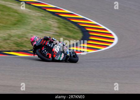 Sachsenring, Hohenstein-Ernstthal, Saxe, Allemagne. 16th juin 2023. 2023 Allemand MotoGP, Free Practice Day; Numéro 41 Aprilia Racing rider Aleix Espargaro pendant la pratique 1 Credit: Action plus Sports/Alay Live News Banque D'Images